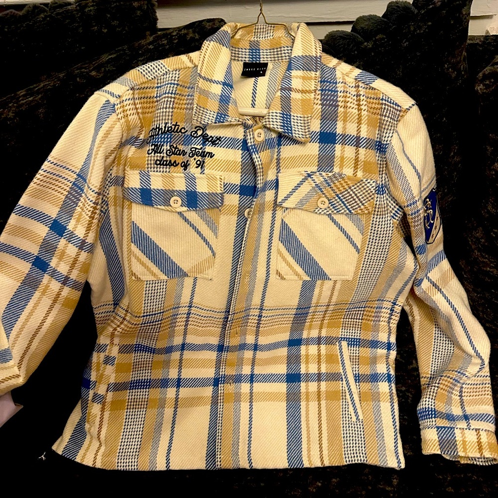 Smoke rise button down/ sweater style shirt